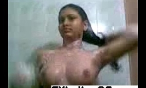 Indian legal age teen takes a shower with be imparted to murder addition of gets clothed