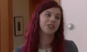 Redhead legal age teenager shemale got obbsesed with her teacher